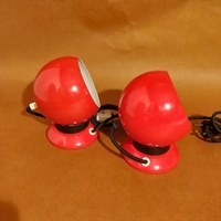 orangerøde par sengelamper kuglelamper med magneter E.S Horn as Aalestrup